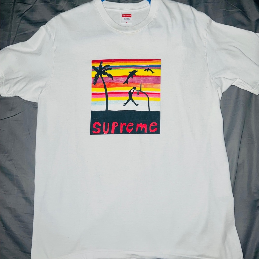 Supreme White Dunk T-Shirt